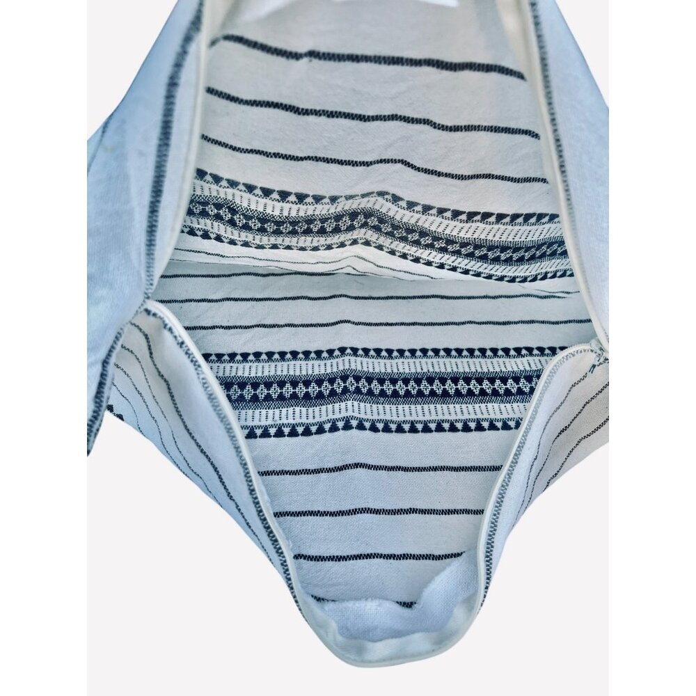 Urban86 Pair Of Striped Cotton Pillow Covers Zippered 22.5” x 15.5” - Picture 4 of 5